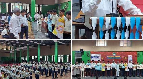 School TB awareness programme: assembly, poster-making & PT drill