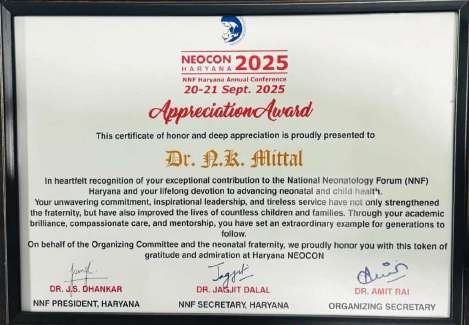 NNF Haryana Appreciation Award at NEOCON Haryana 2025